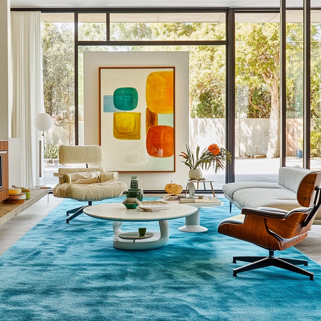 blue carpet living room 17