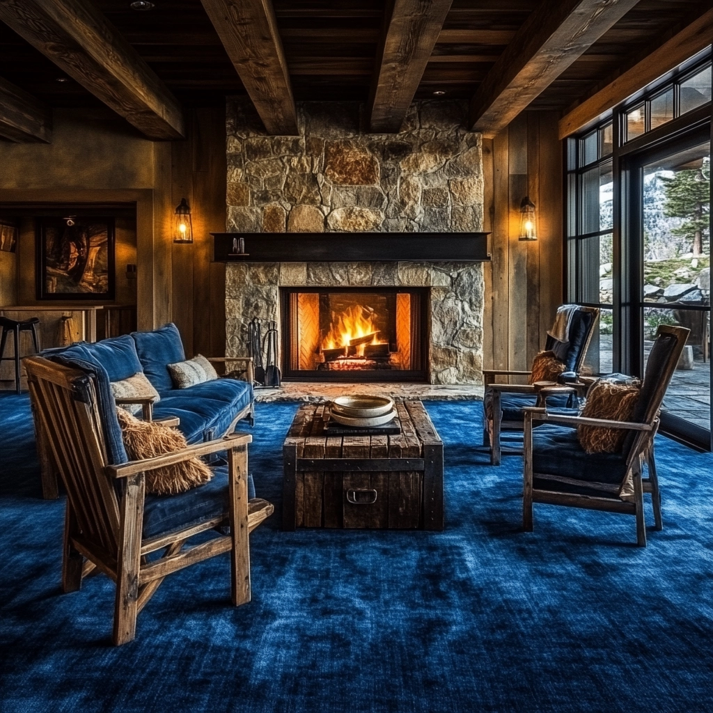 blue carpet living room 24