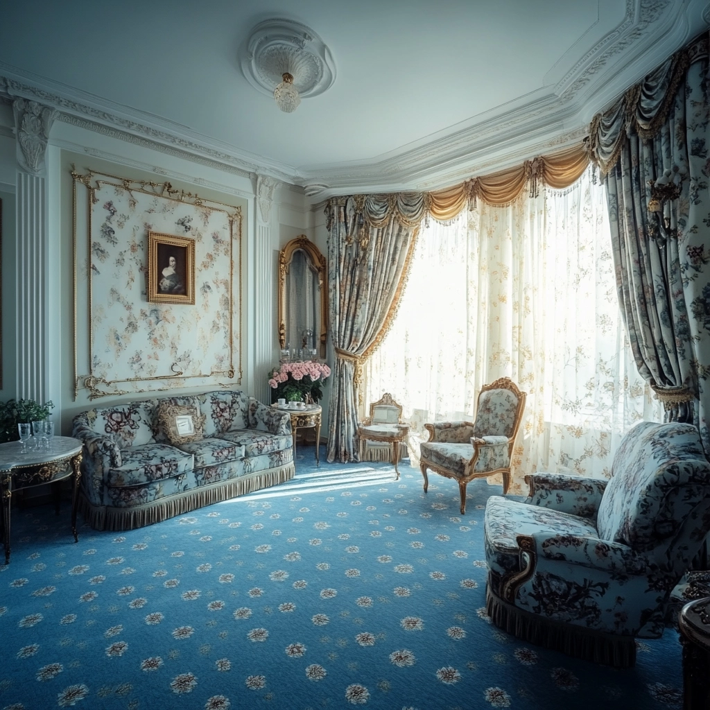 blue carpet living room 30