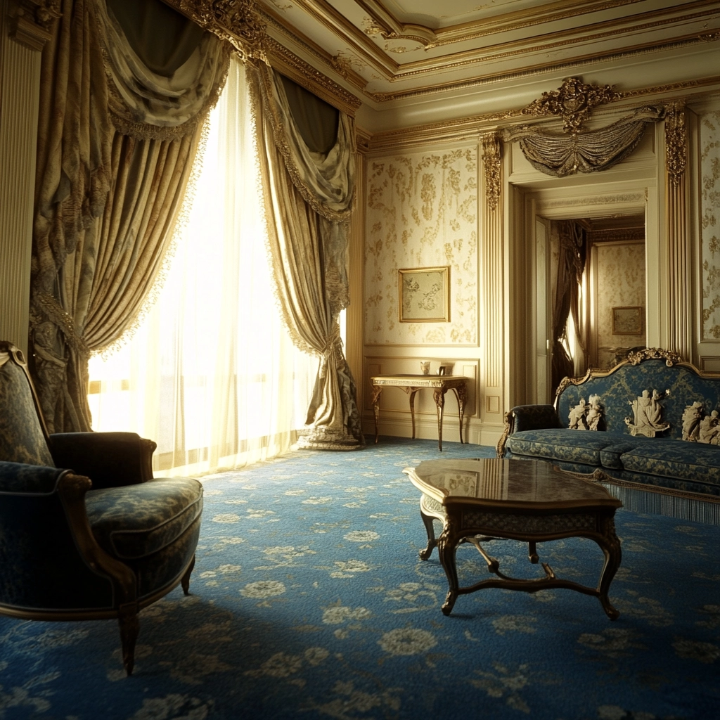 blue carpet living room 32