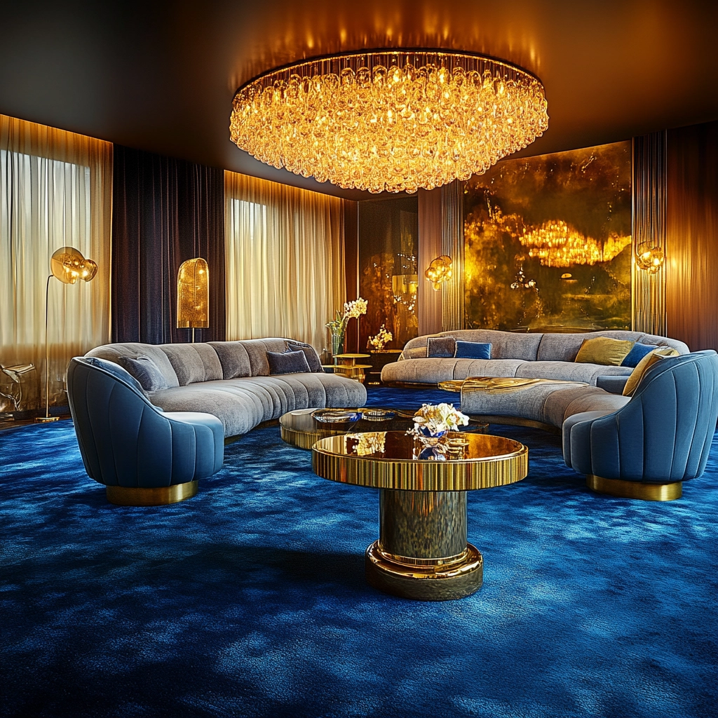 blue carpet living room 33