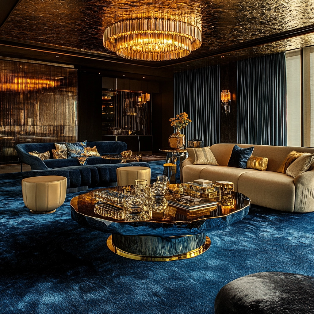 blue carpet living room 34