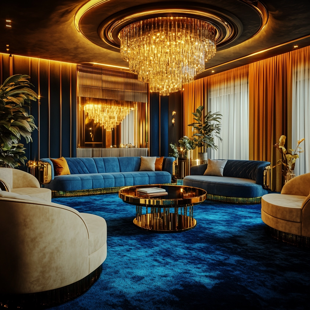 blue carpet living room 35
