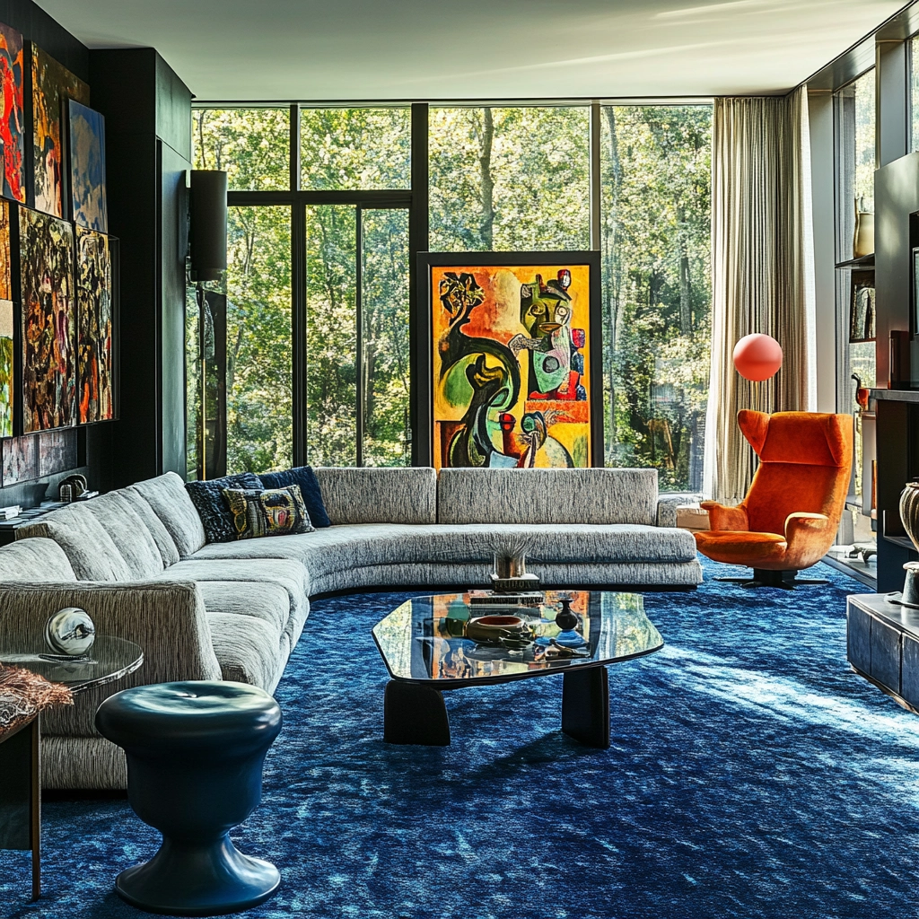 blue carpet living room 52