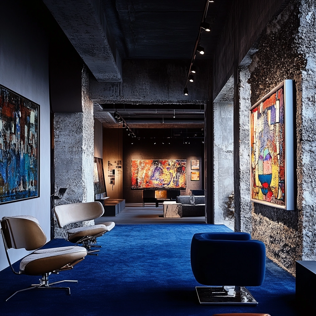 blue carpet living room 56