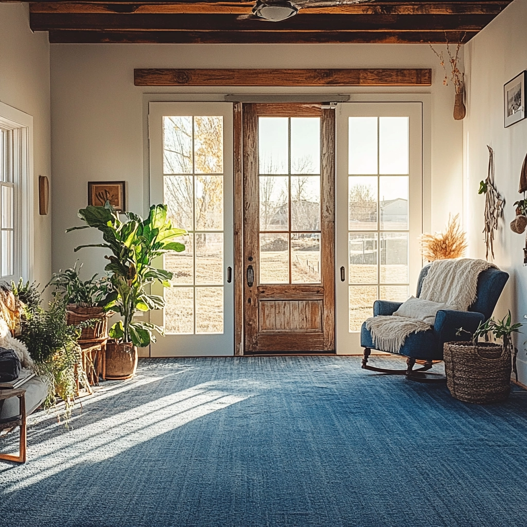 blue carpet living room 65