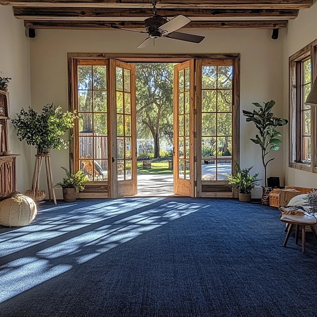 blue carpet living room 66