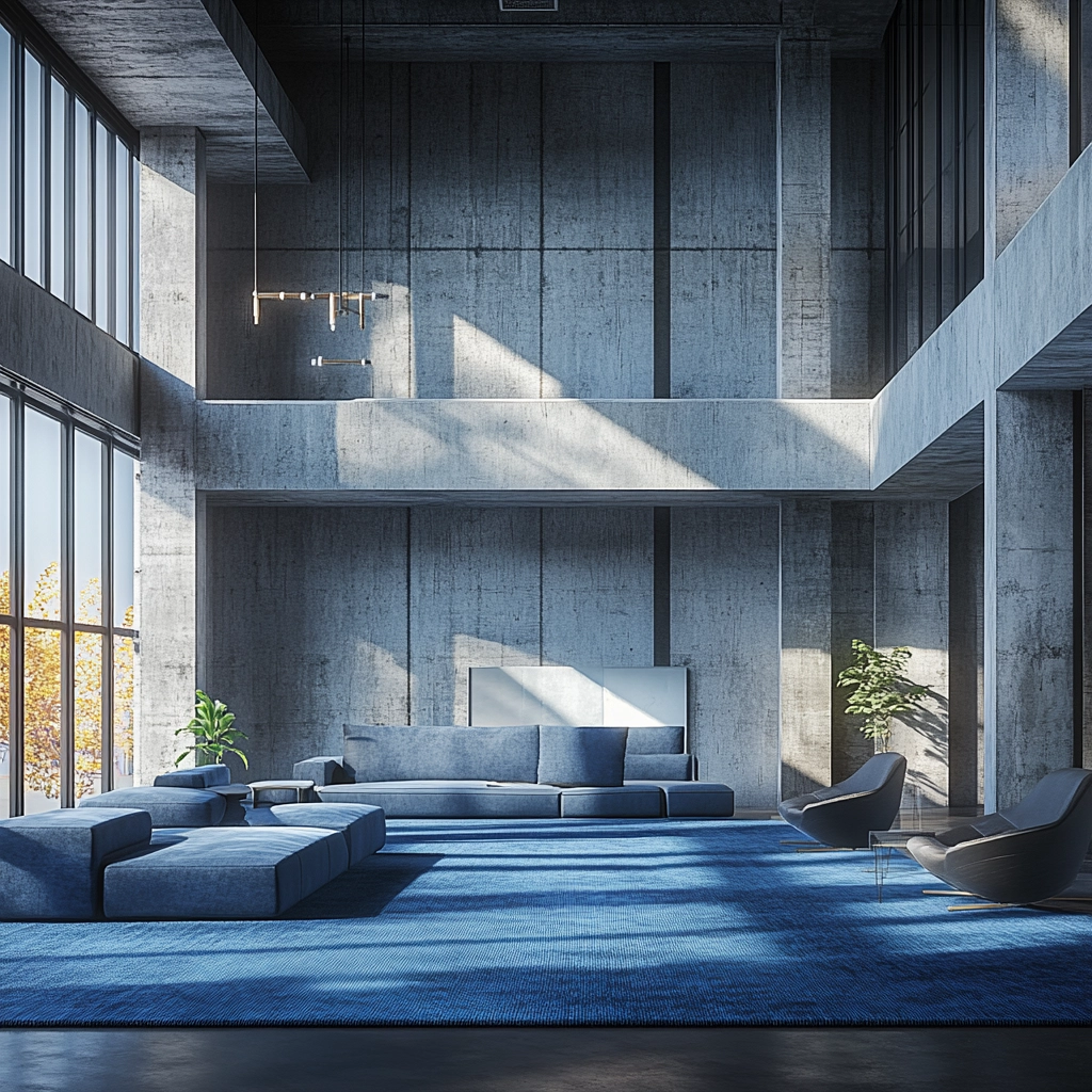 blue carpet living room 73