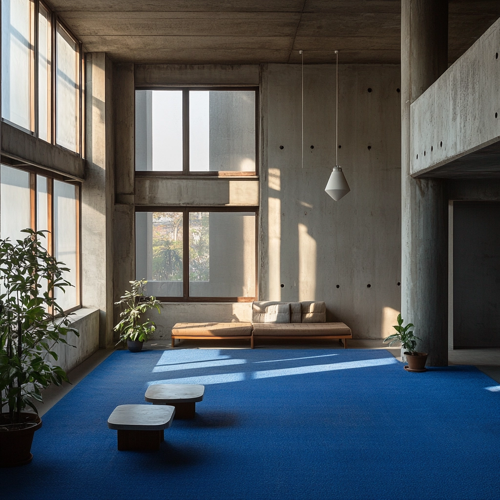 blue carpet living room 75