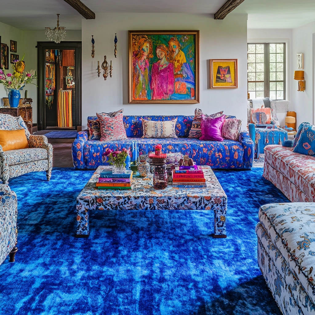 blue carpet living room 78