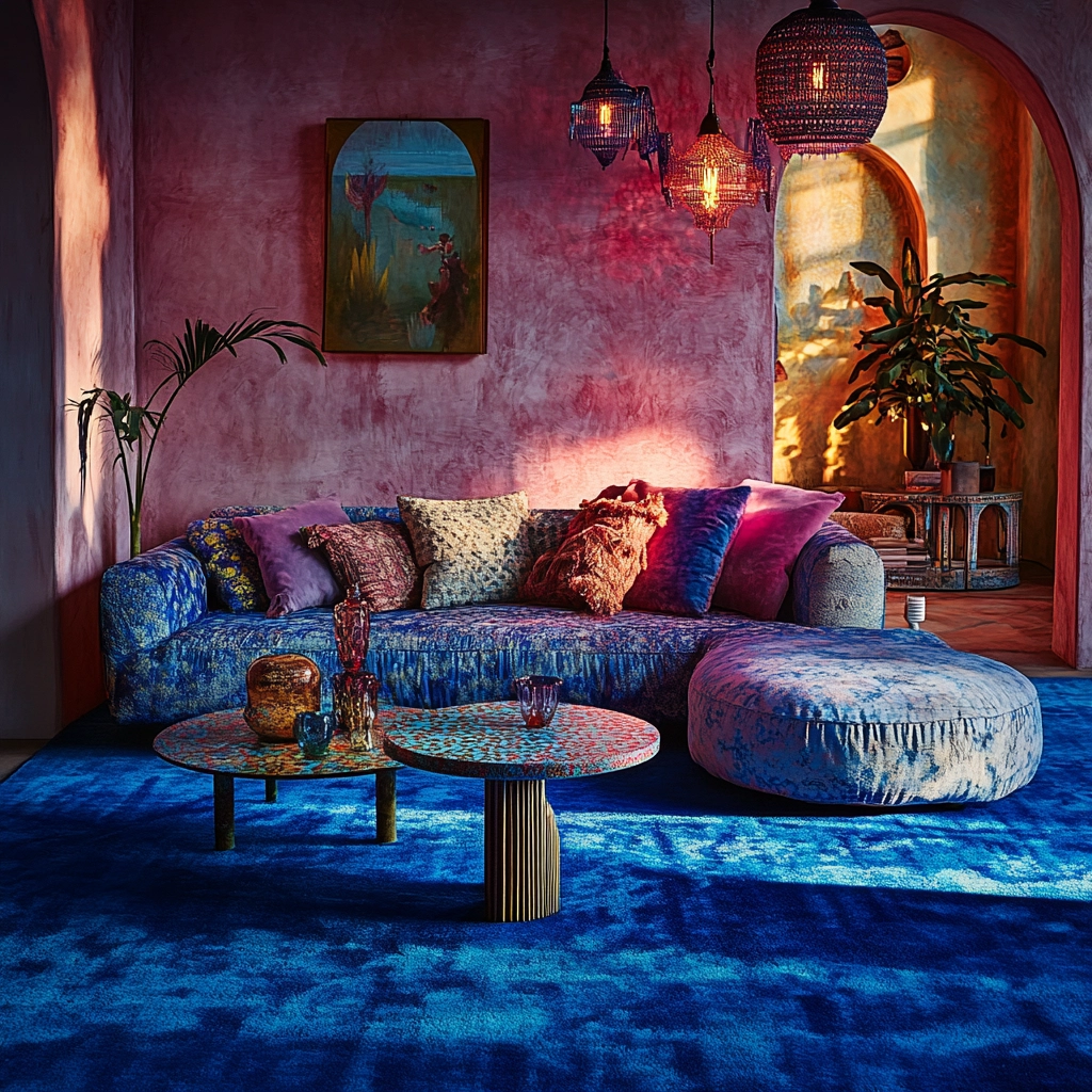 blue carpet living room 79
