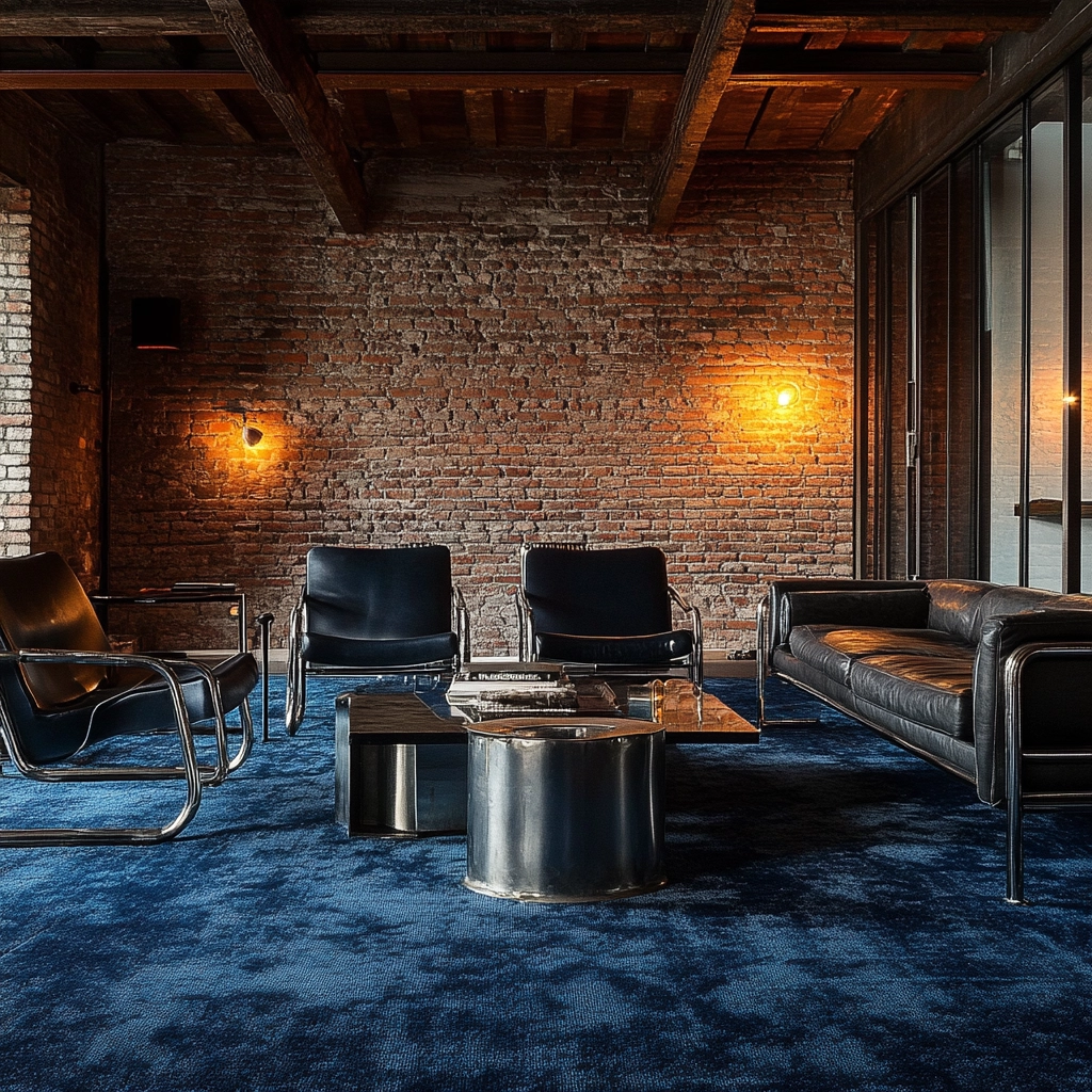 blue carpet living room 9