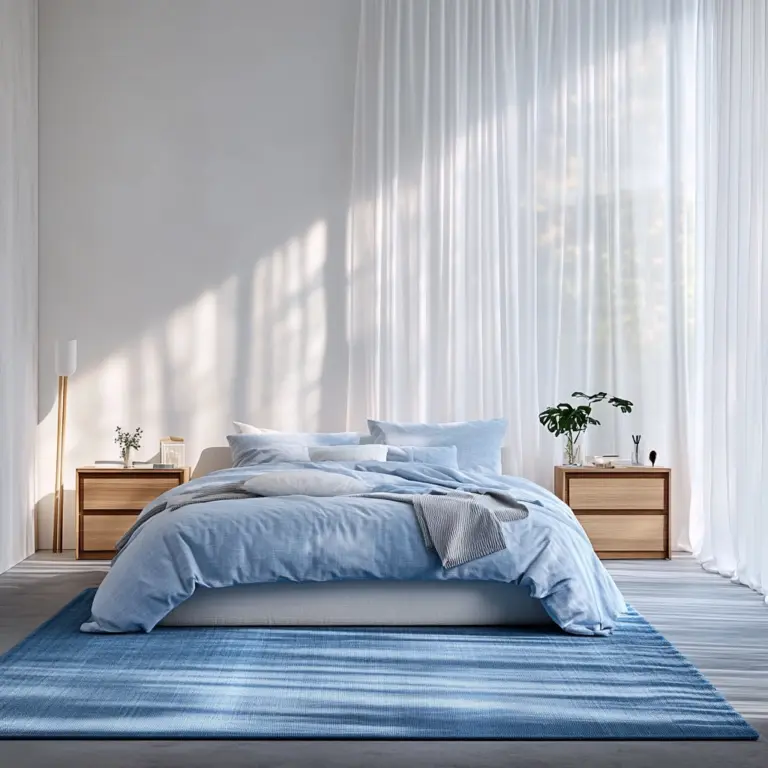 blue rug bedroom 1