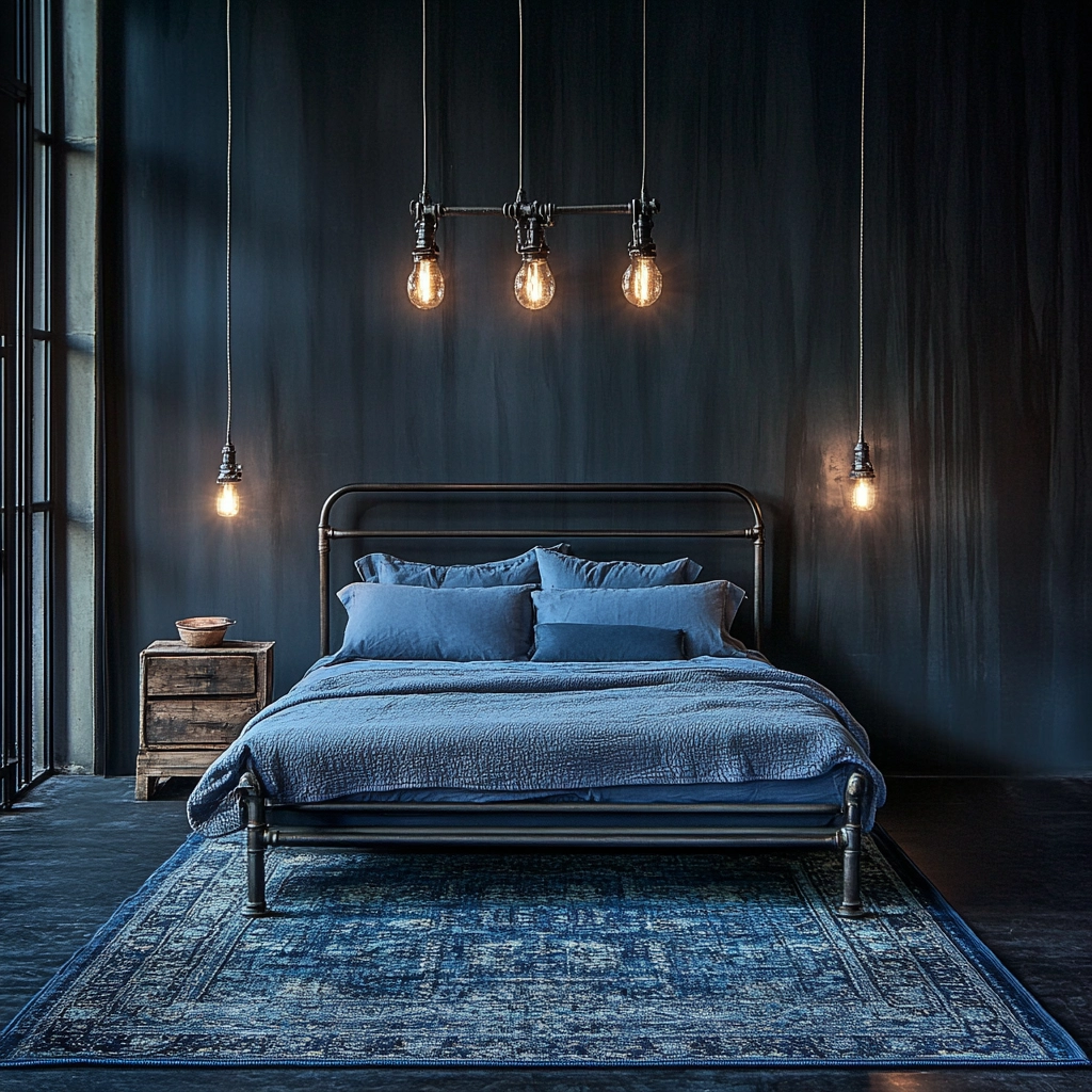 blue rug bedroom 15