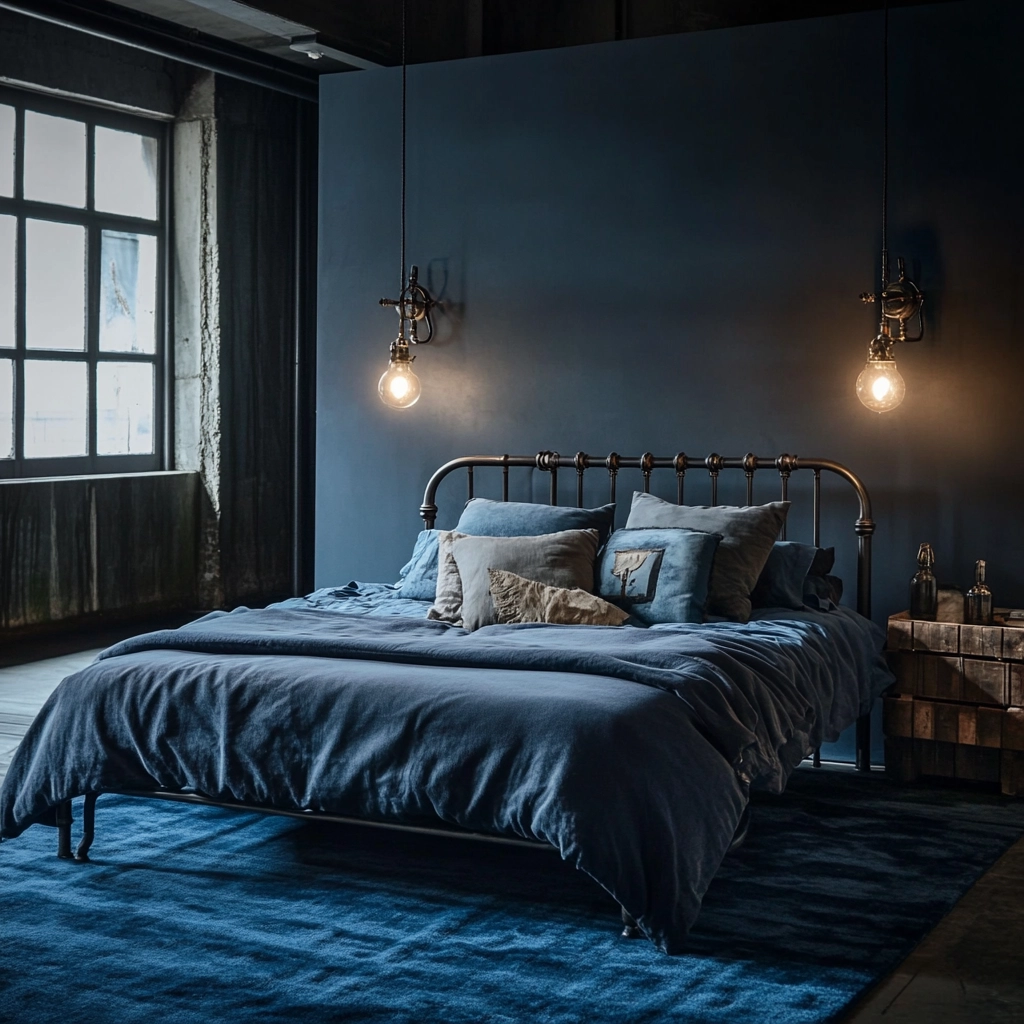 blue rug bedroom 16