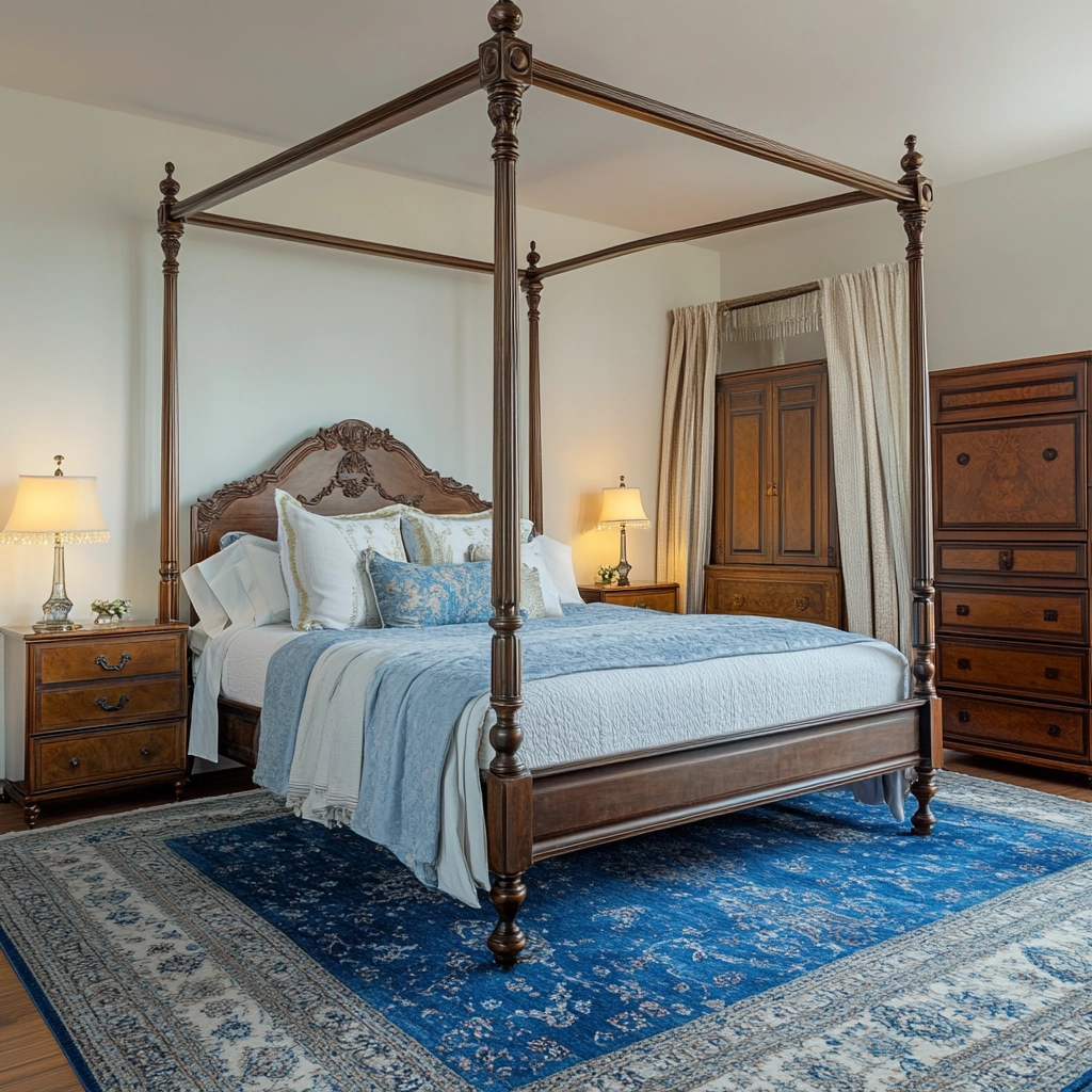 blue rug bedroom 24