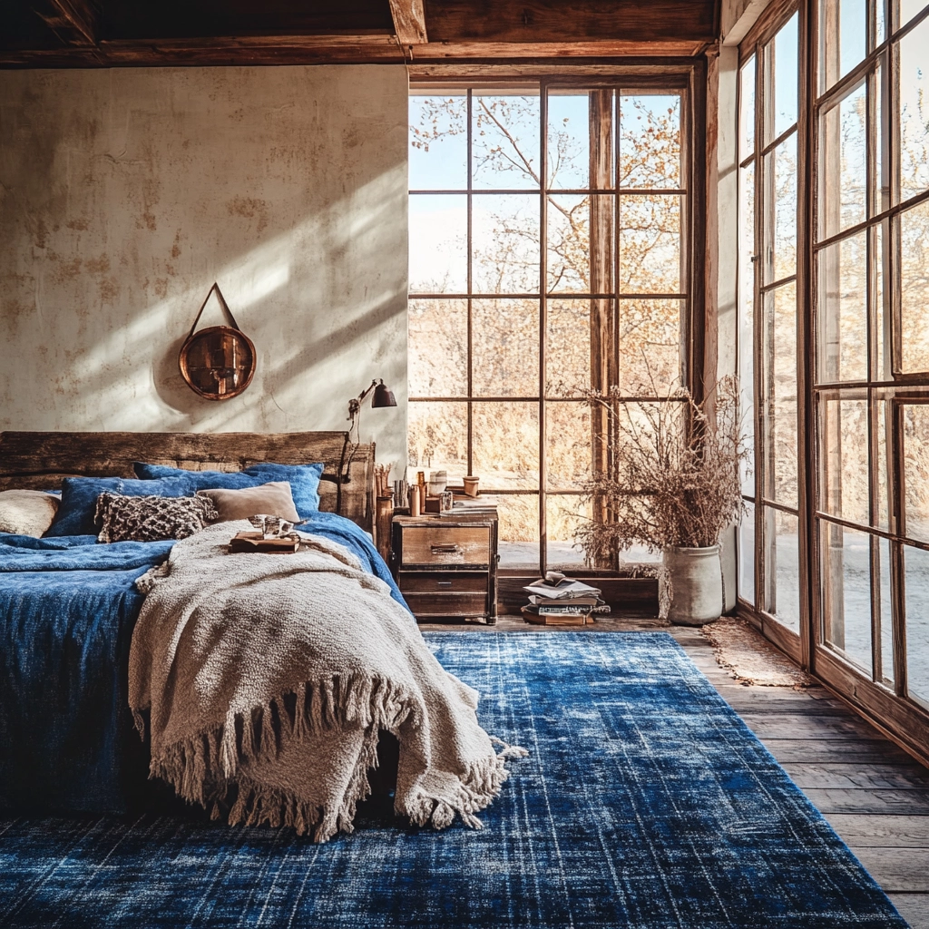 blue rug bedroom 30