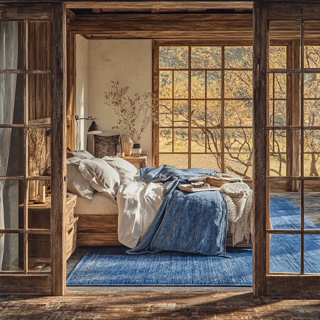blue rug bedroom 31