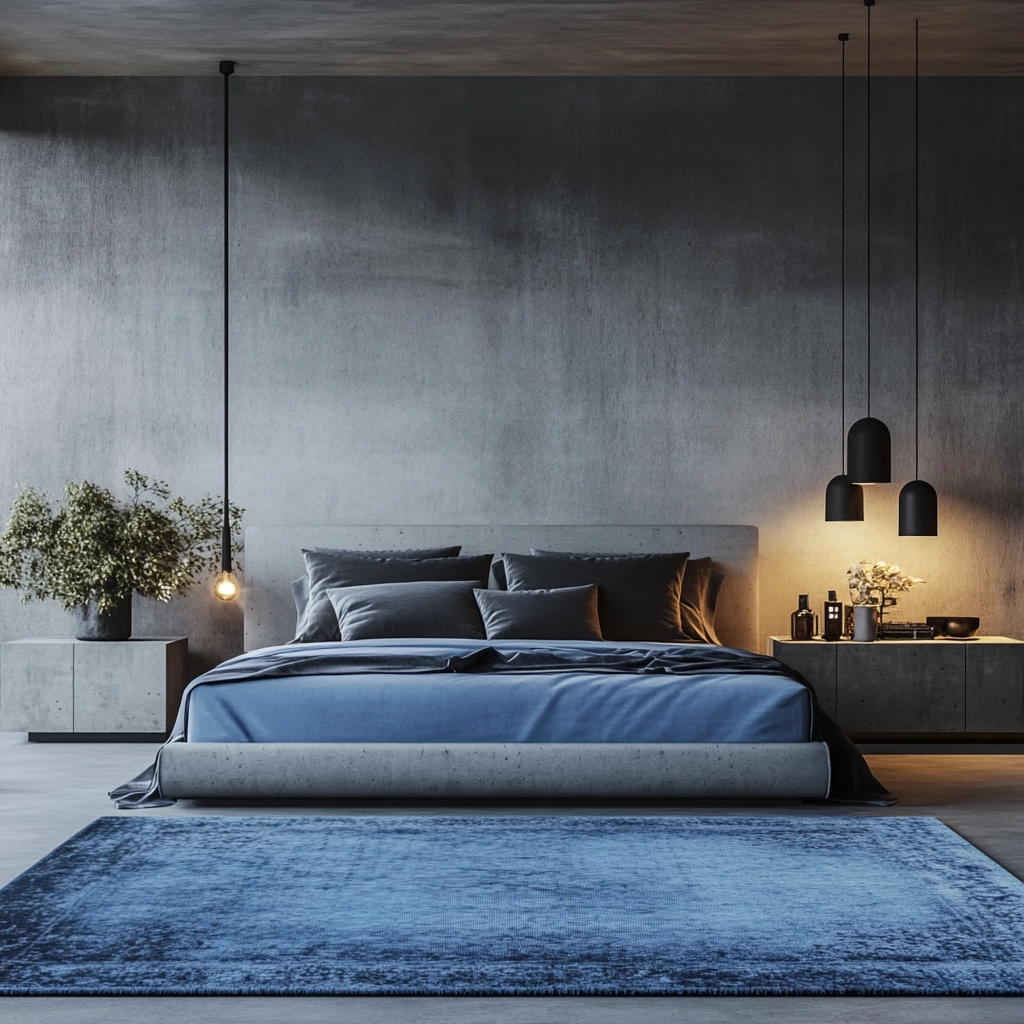 blue rug bedroom 46