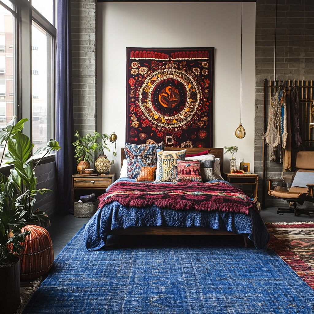 blue rug bedroom 5
