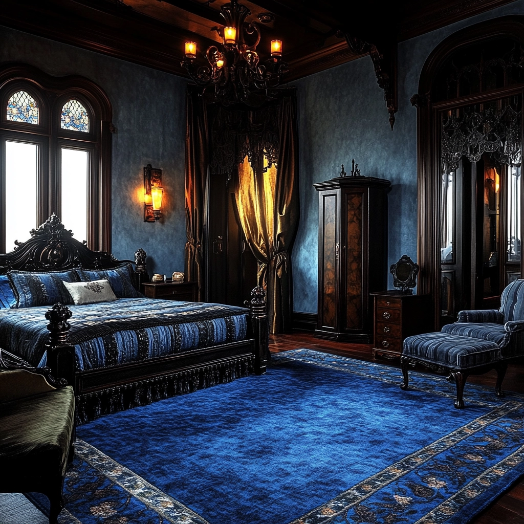 blue rug bedroom 54