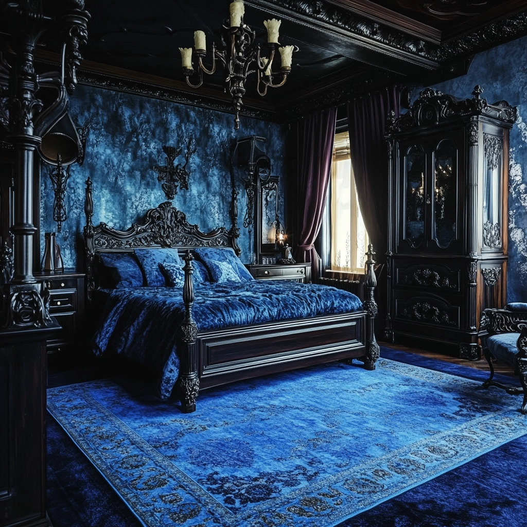 blue rug bedroom 55