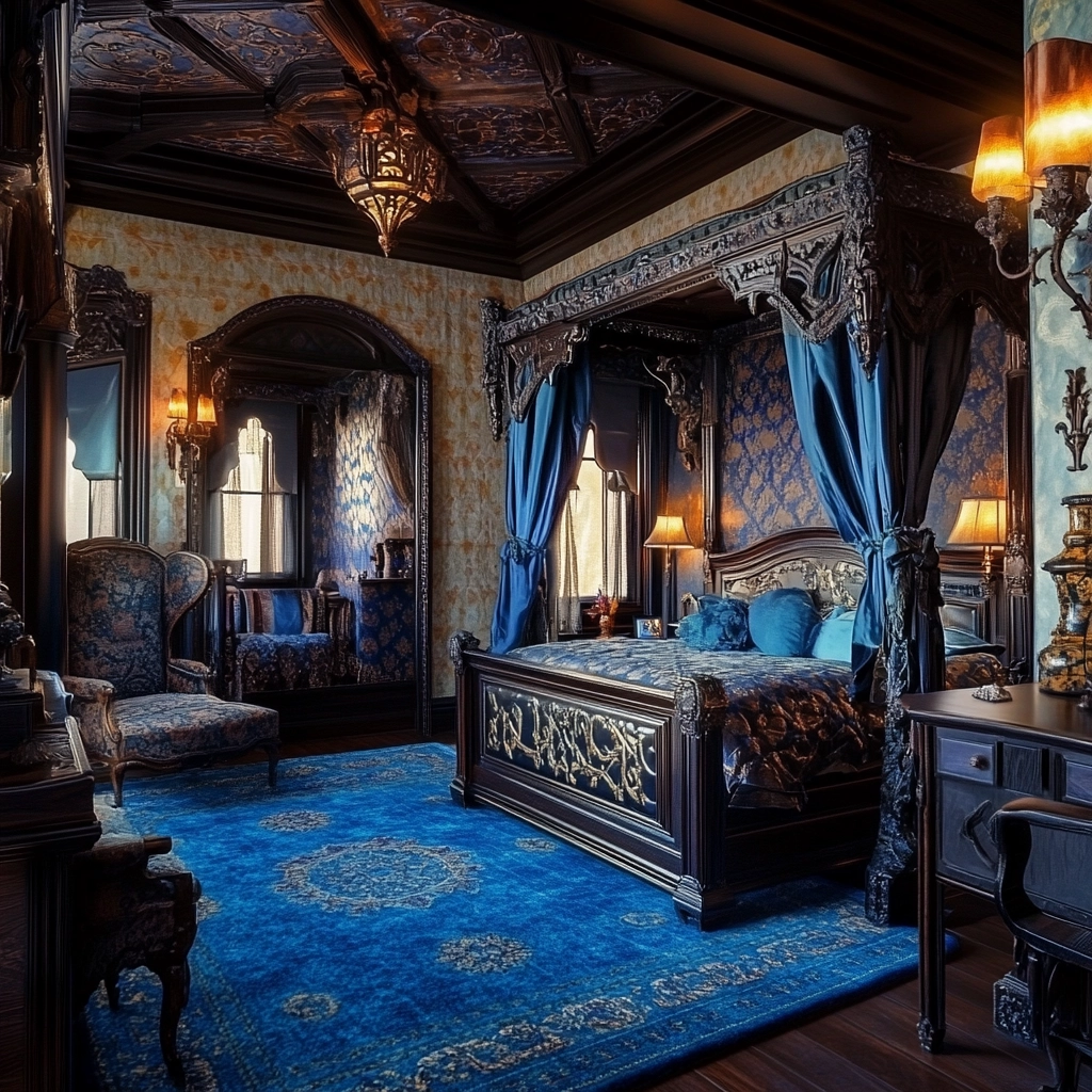 blue rug bedroom 56