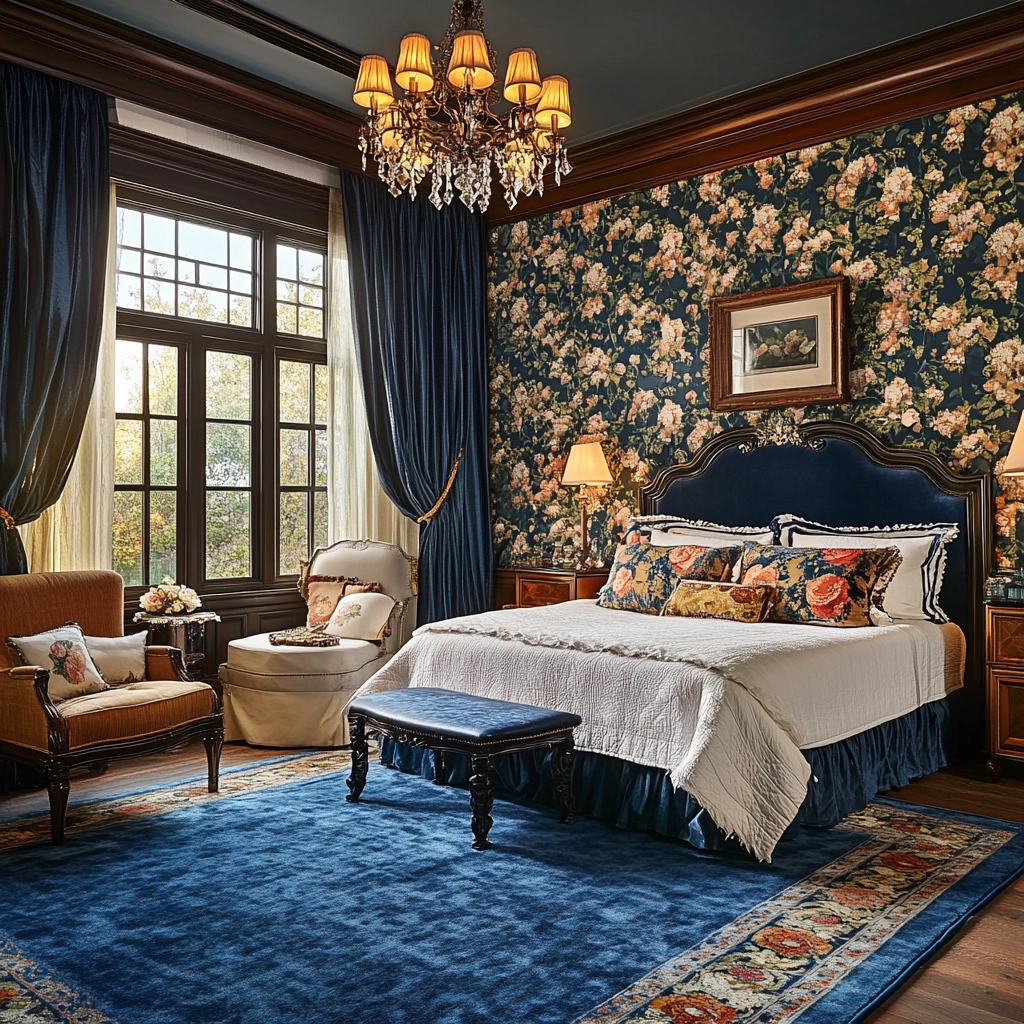 blue rug bedroom 59