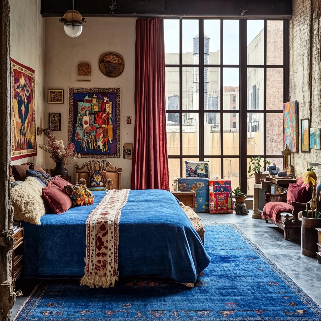 blue rug bedroom 6