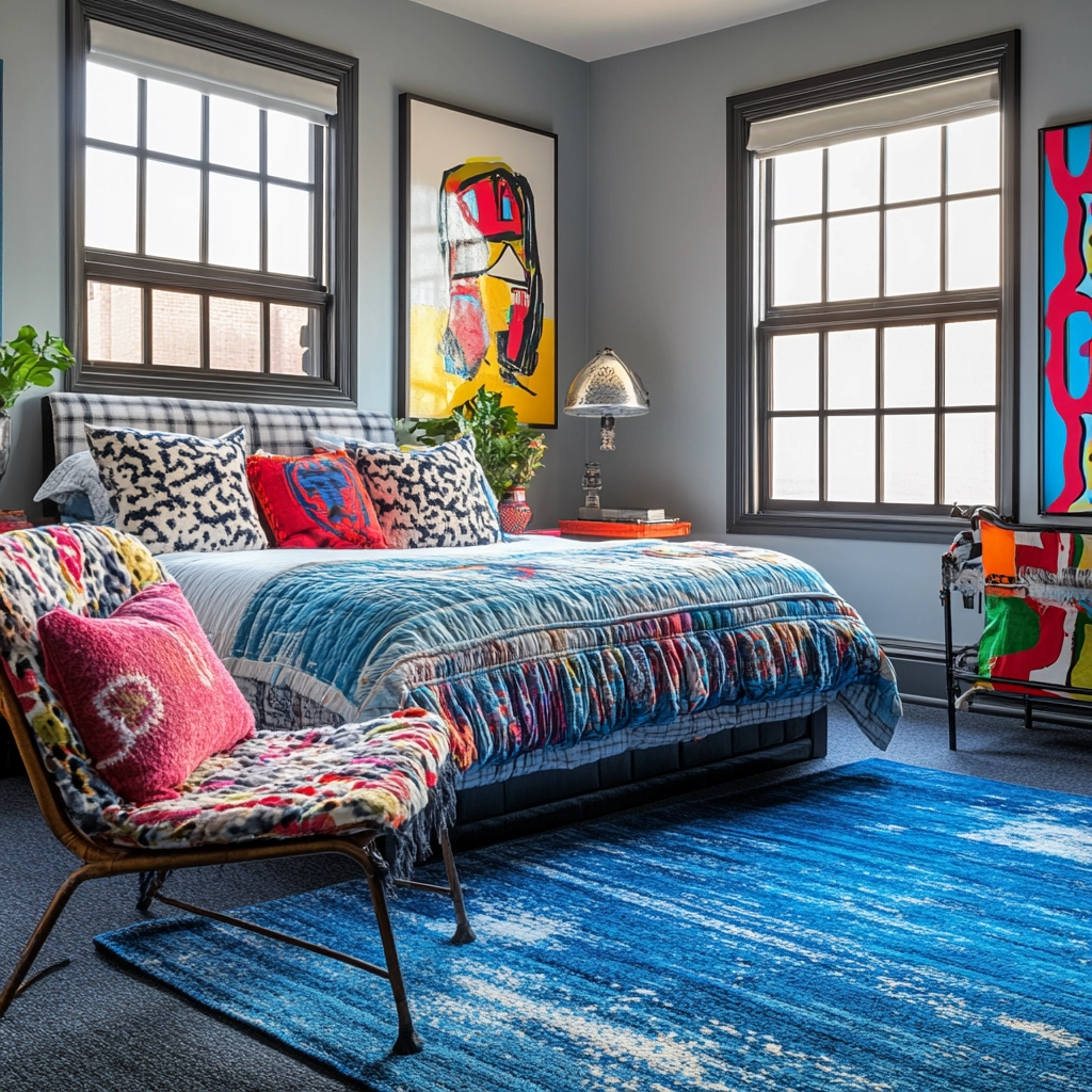 blue rug bedroom 62