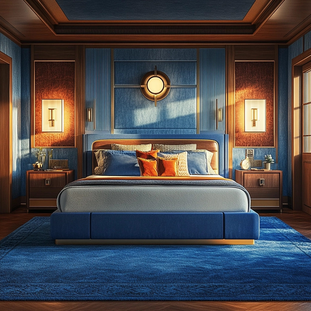blue rug bedroom 69