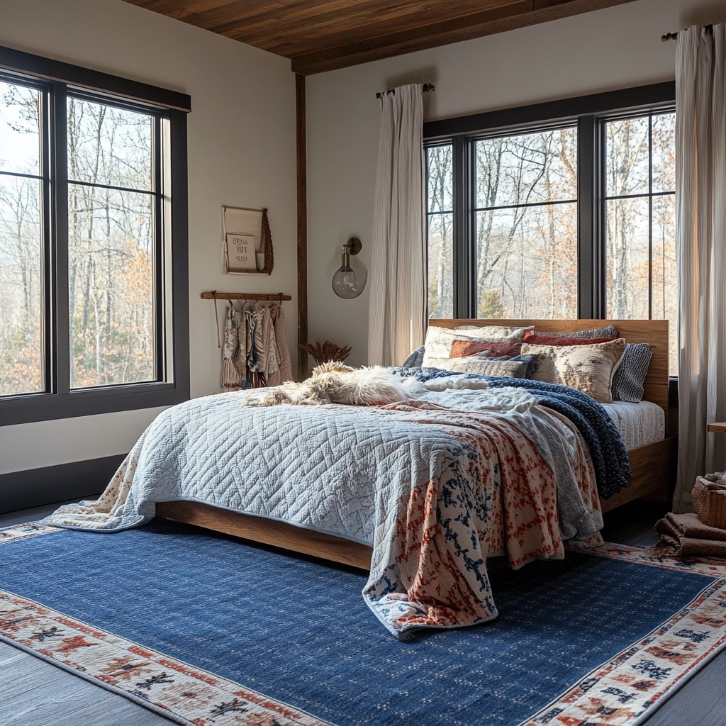 blue rug bedroom 74