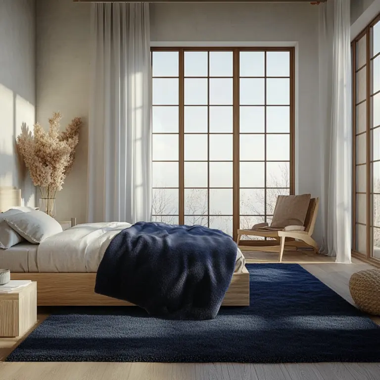 blue rug bedroom ideas 1