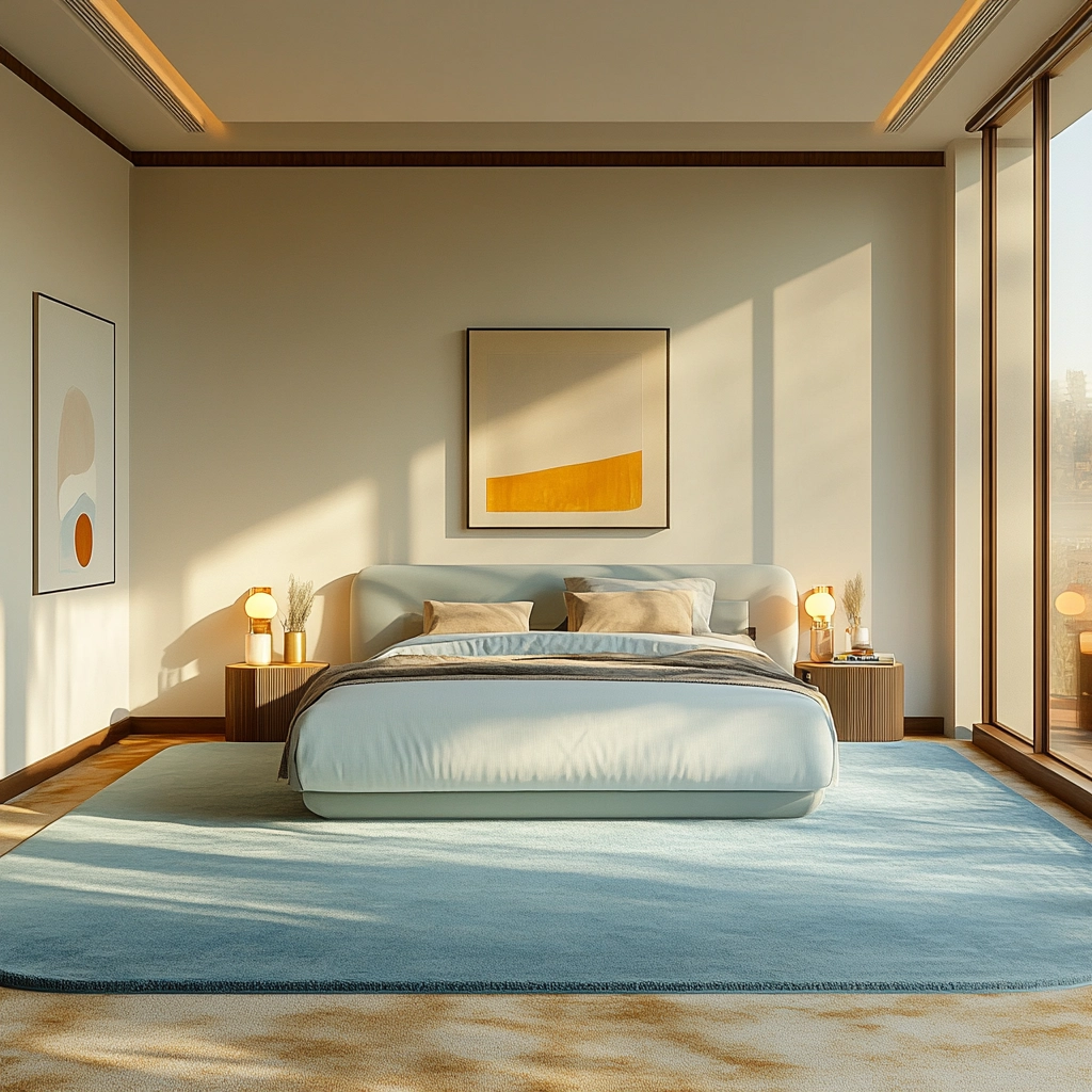blue rug bedroom ideas 10