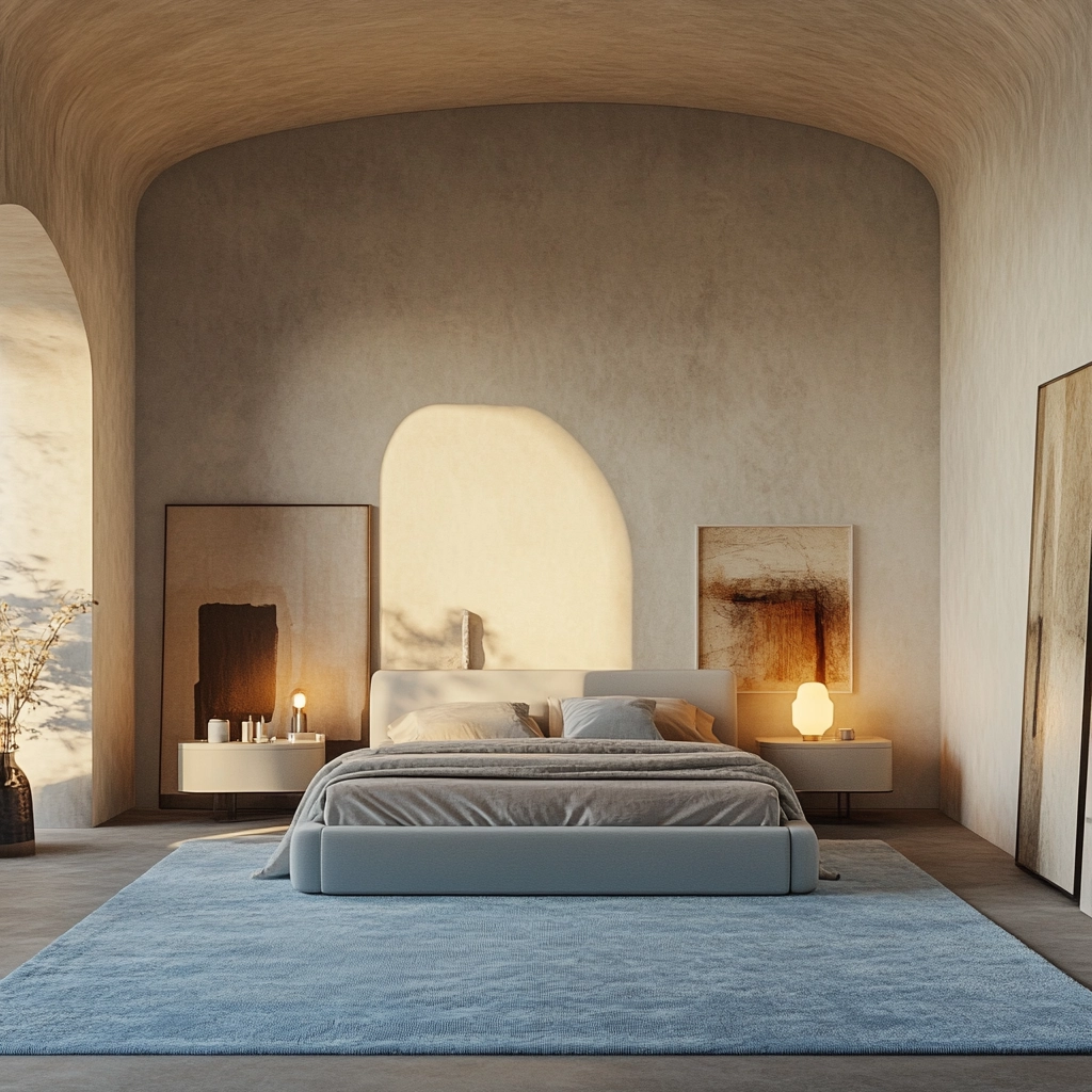 blue rug bedroom ideas 11
