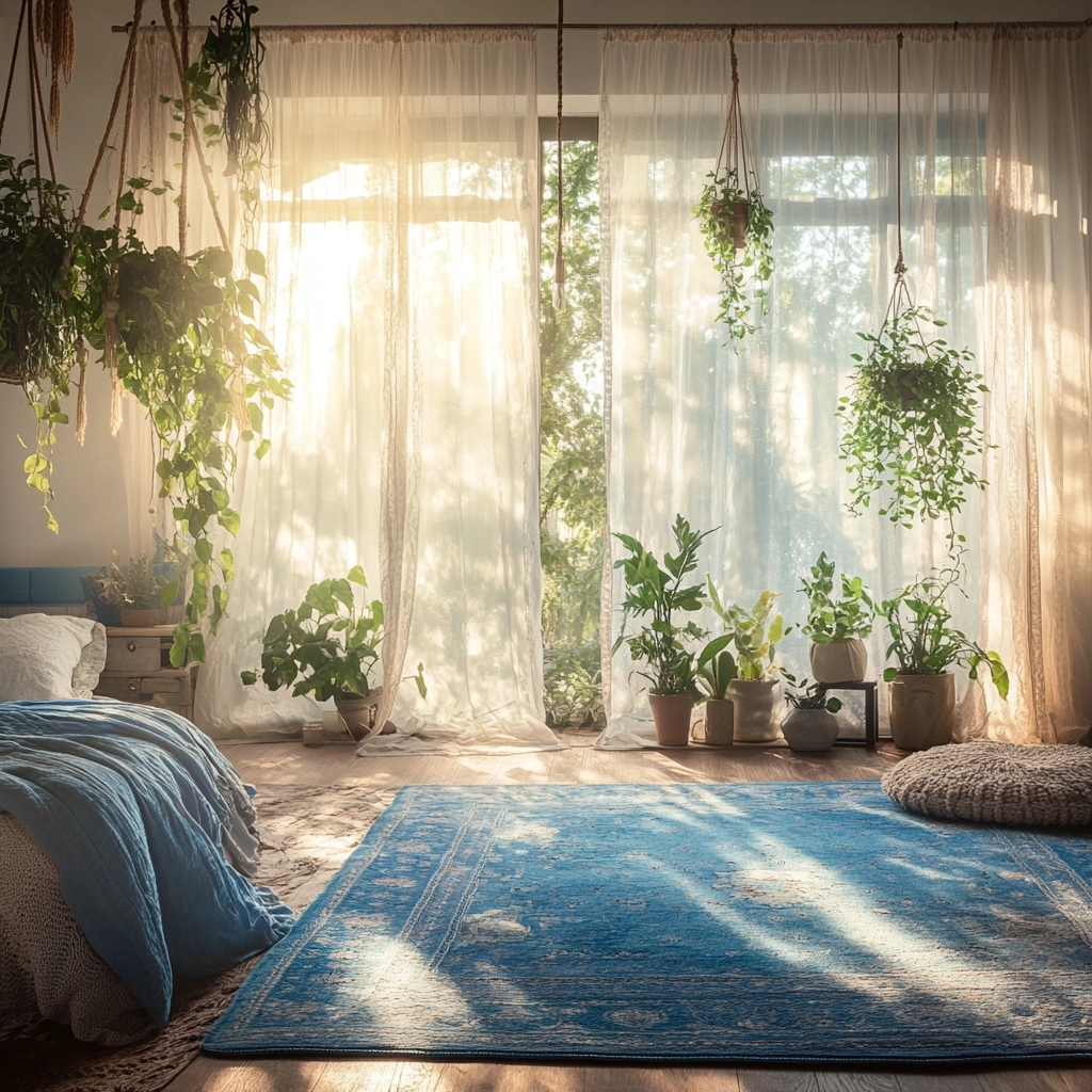 blue rug bedroom ideas 14