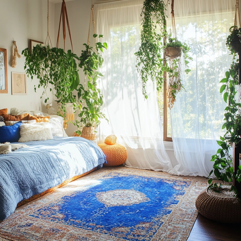 blue rug bedroom ideas 15