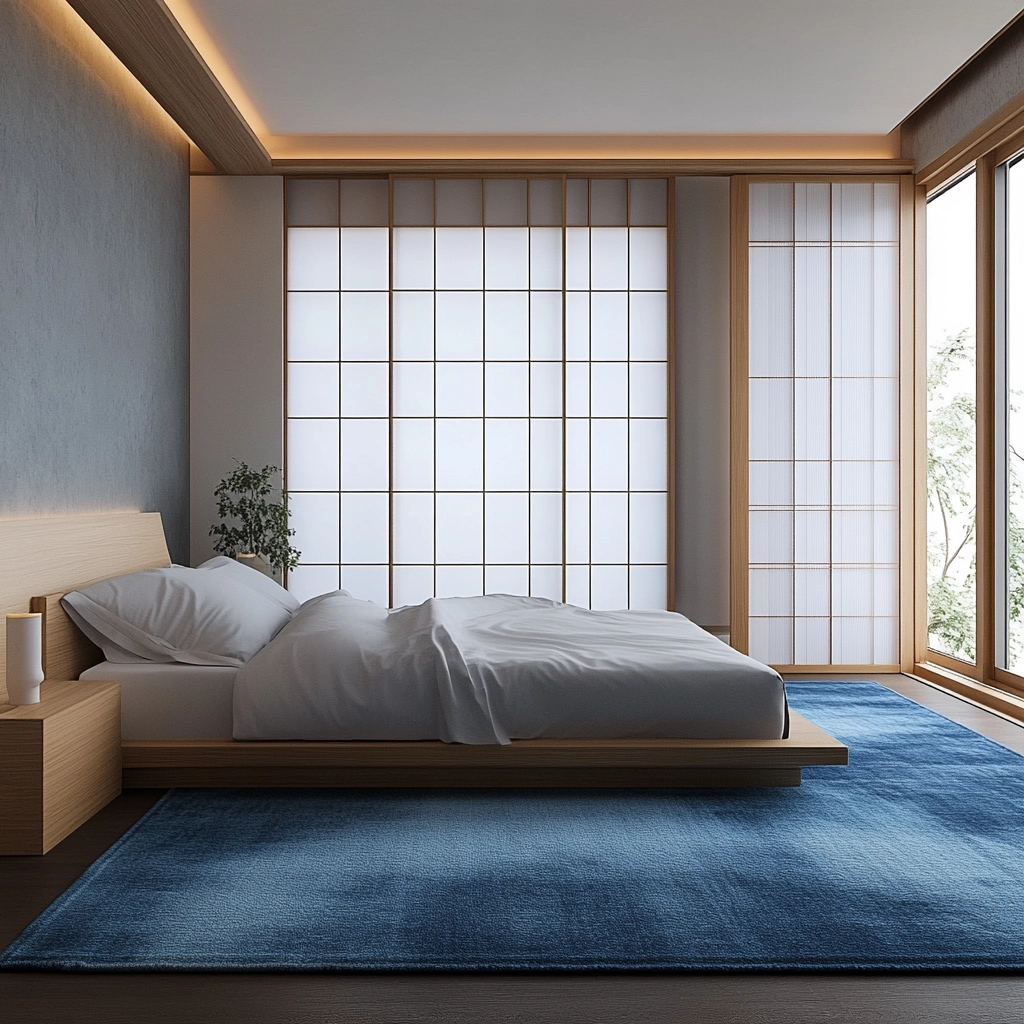 blue rug bedroom ideas 29