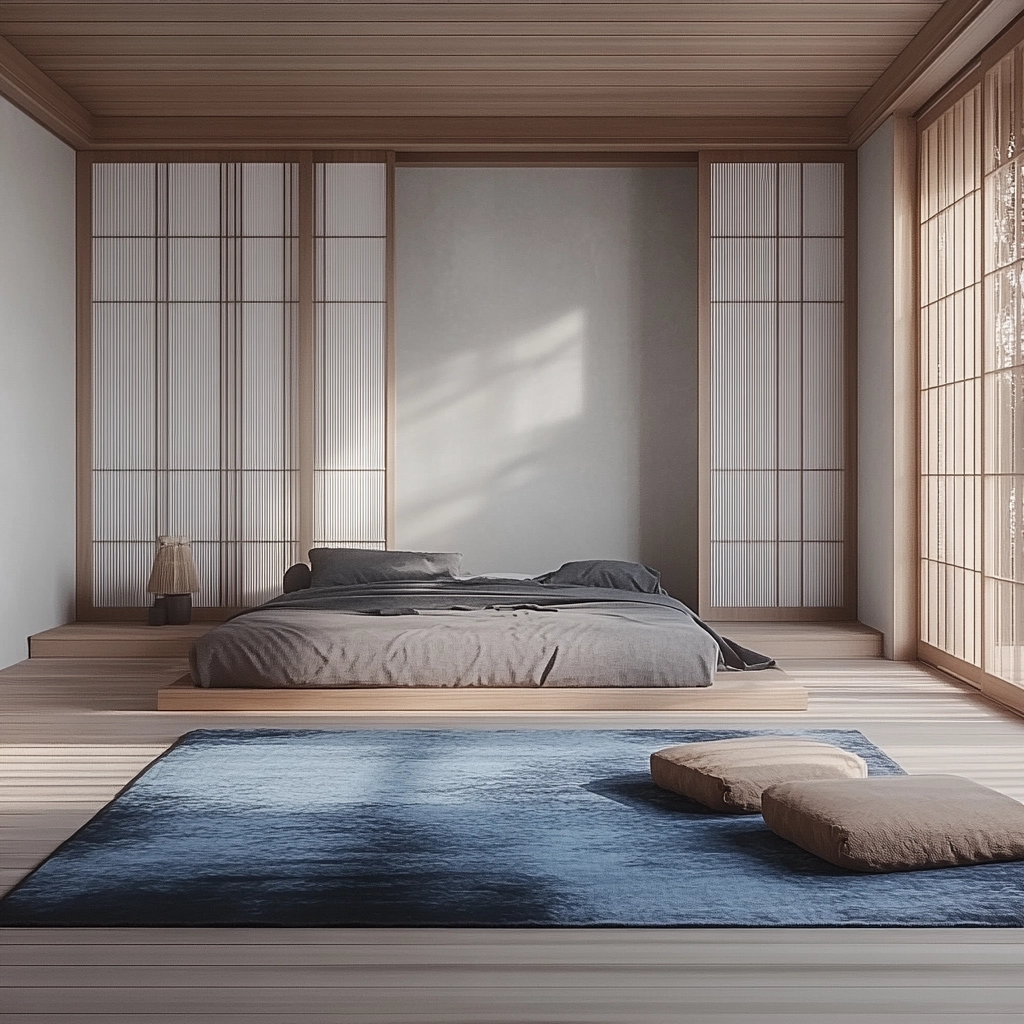 blue rug bedroom ideas 31