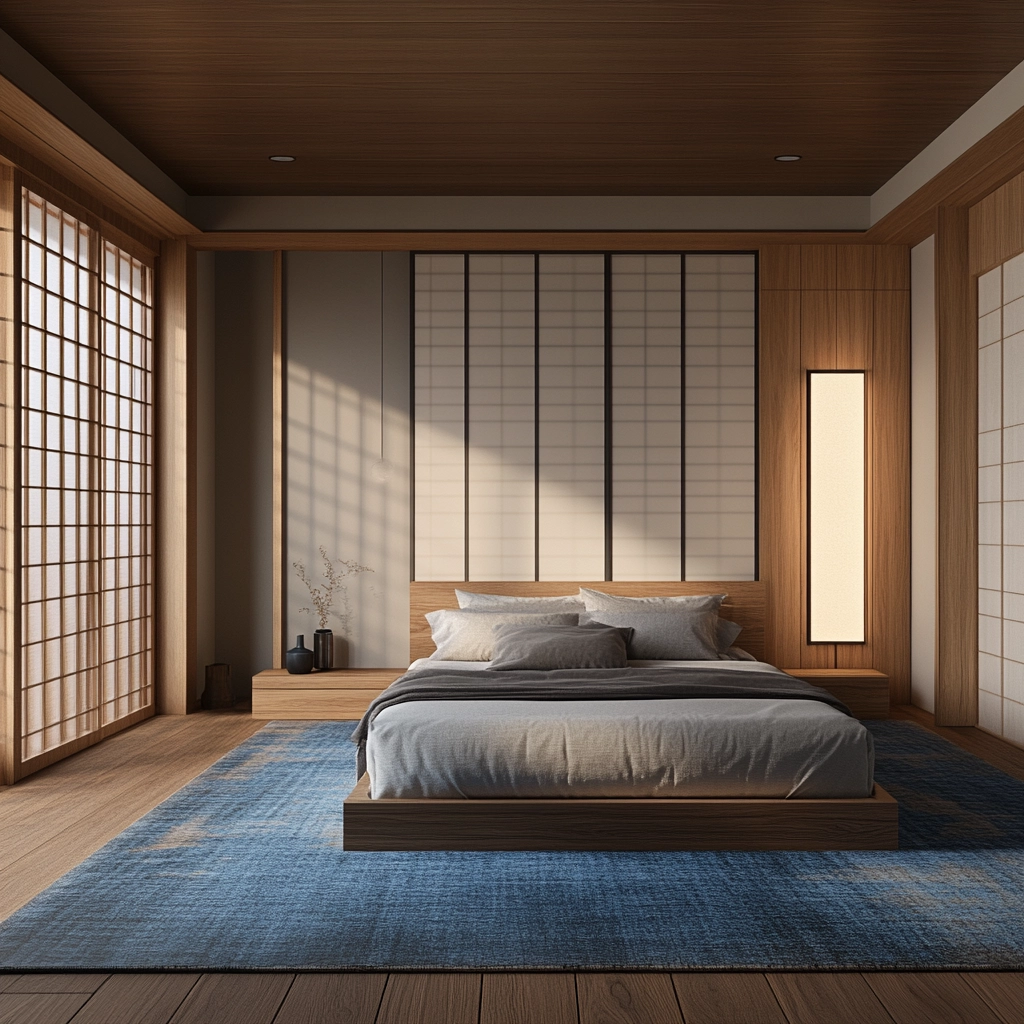 blue rug bedroom ideas 32