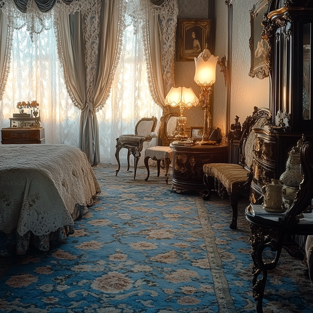 blue rug bedroom ideas 33