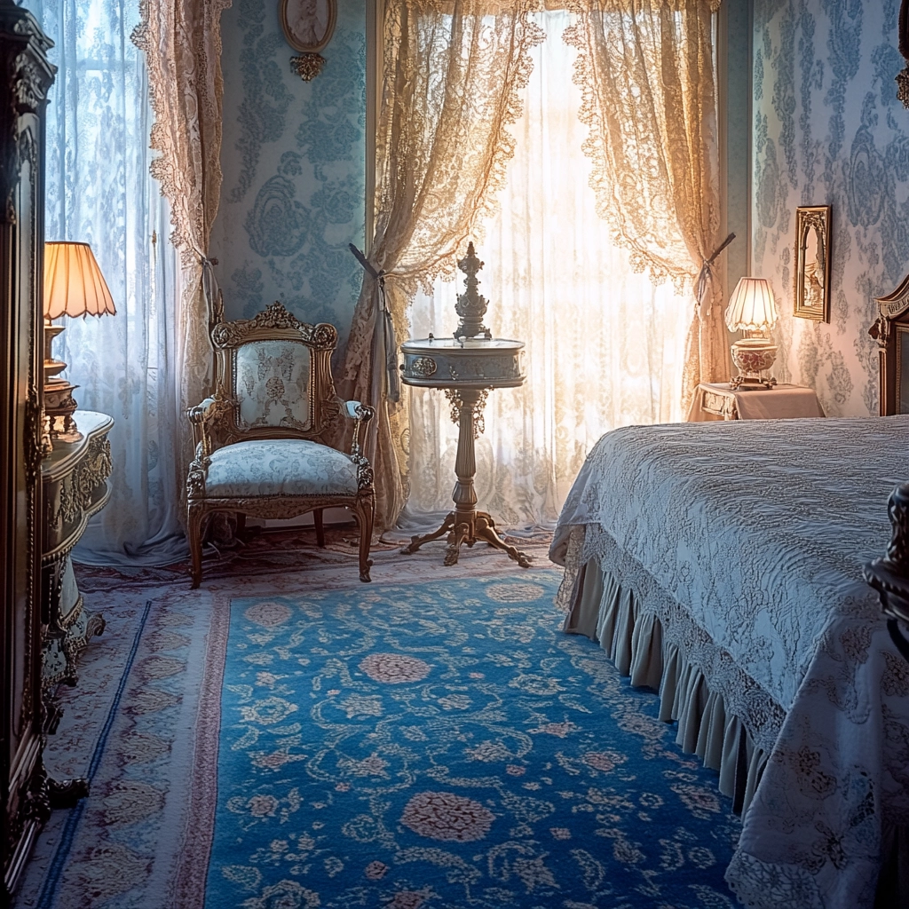 blue rug bedroom ideas 35