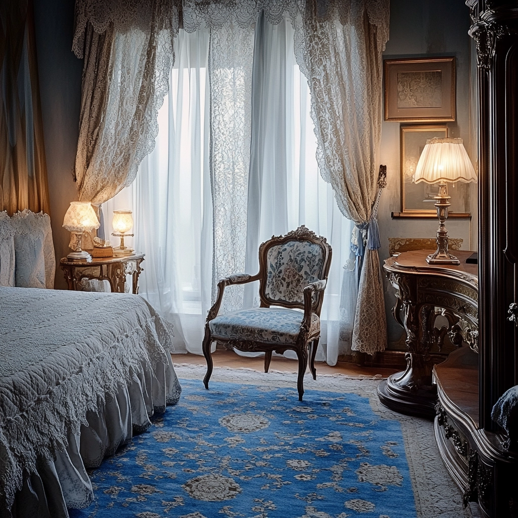 blue rug bedroom ideas 36