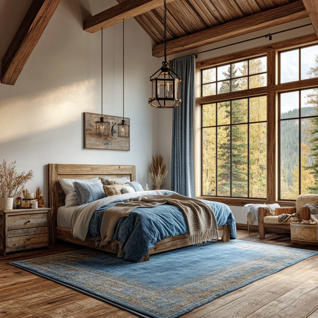 blue rug bedroom ideas 37