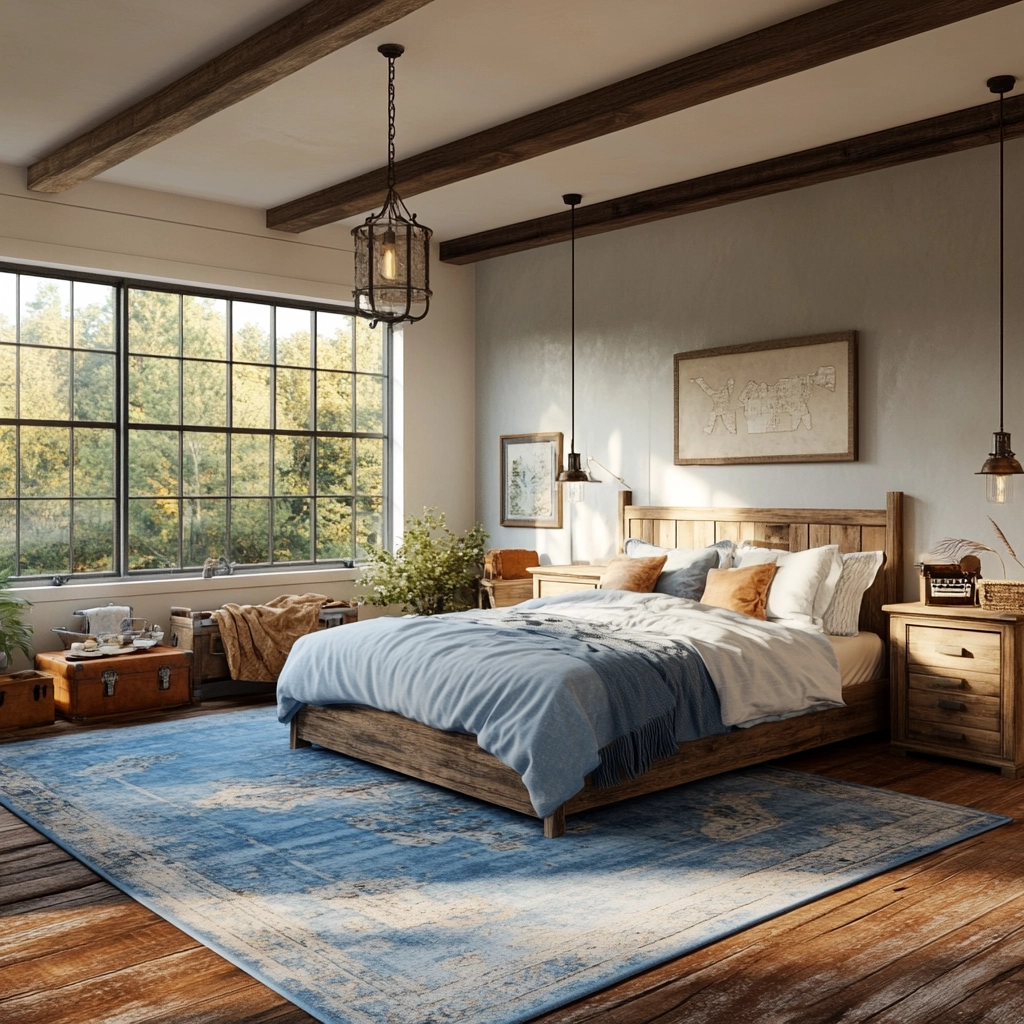 blue rug bedroom ideas 39