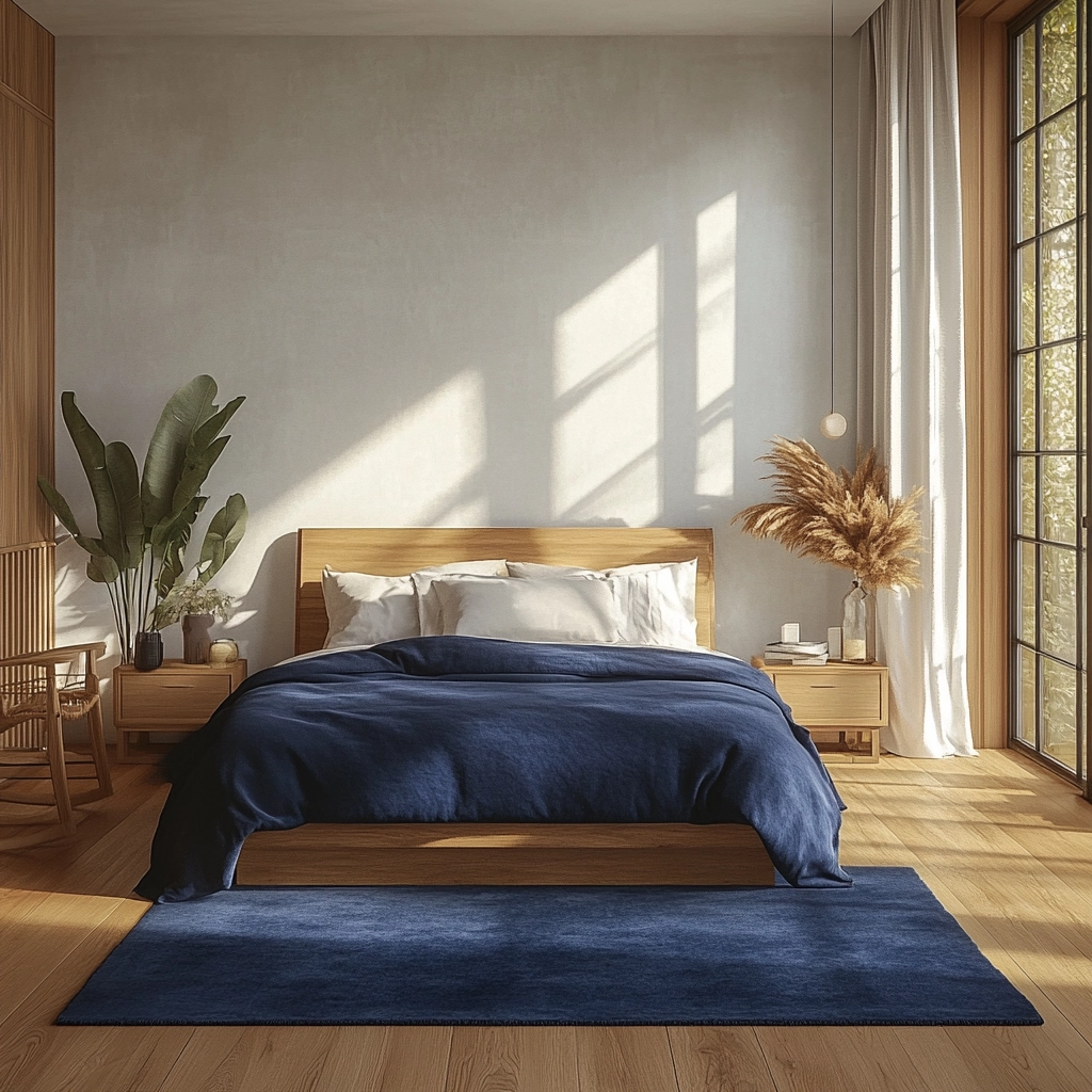 blue rug bedroom ideas 4