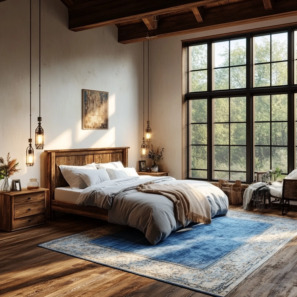 blue rug bedroom ideas 40