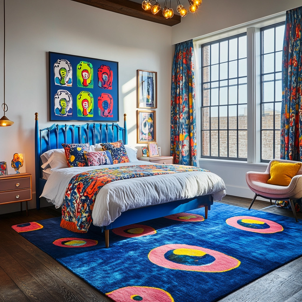 blue rug bedroom ideas 42
