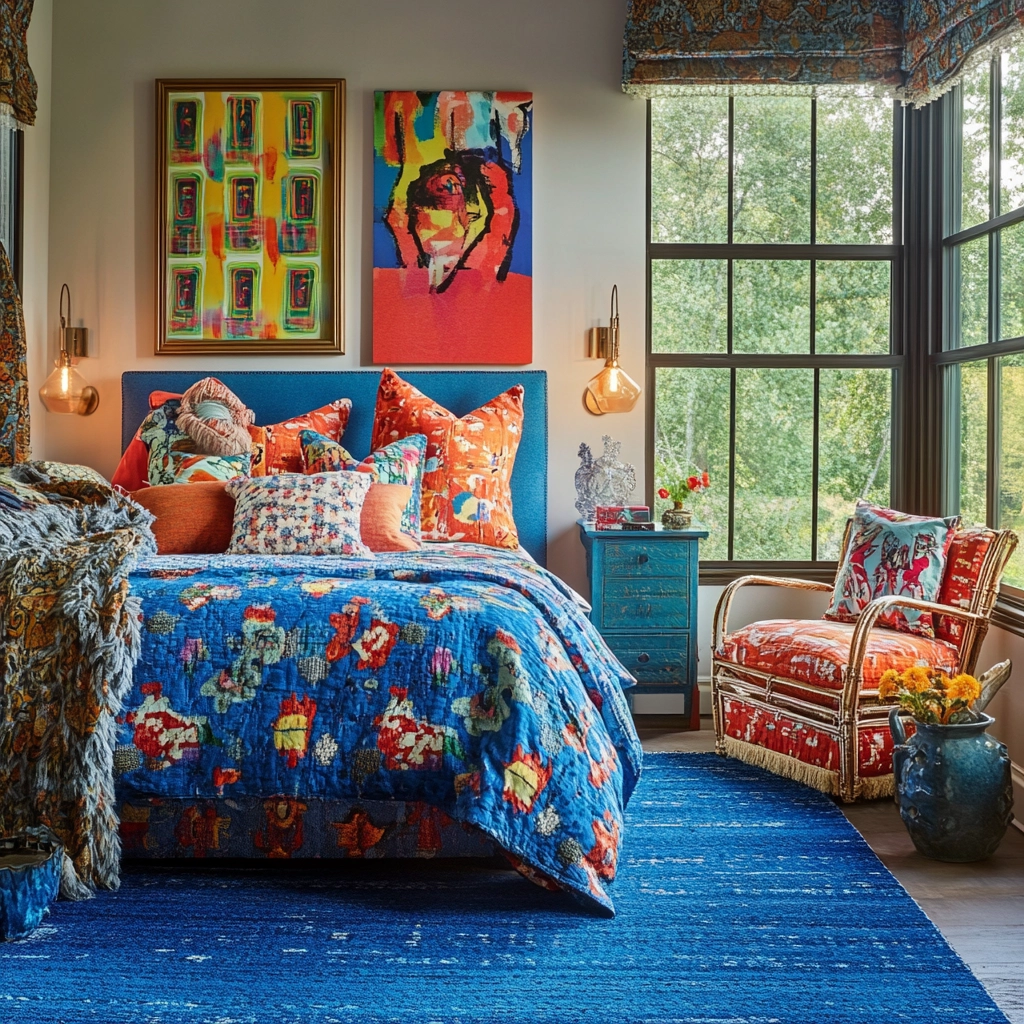 blue rug bedroom ideas 44