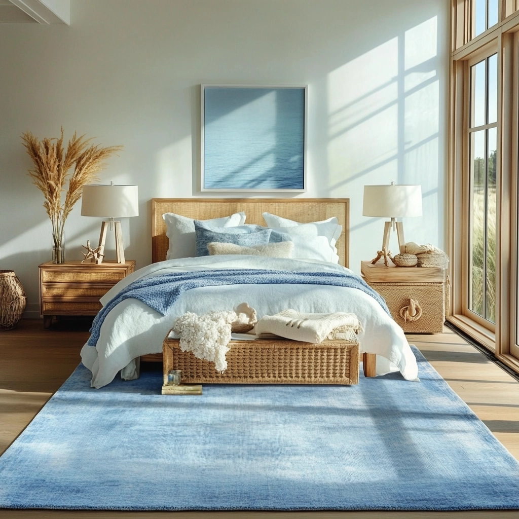 blue rug bedroom ideas 47